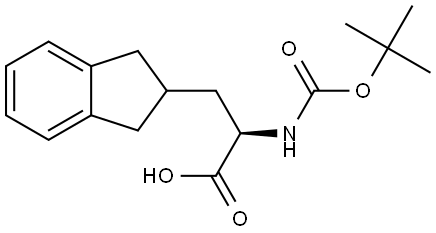 (R)-a-(Boc-amino)-2,3-dihydro-1H-indene-2-propanoic acid Structure