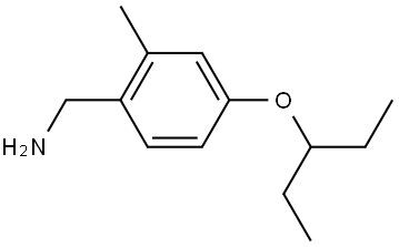 4-(1-Ethylpropoxy)-2-methylbenzenemethanamine Structure