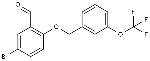 5-Bromo-2-[[3-(trifluoromethoxy)phenyl]methoxy]benzaldehyde Structure