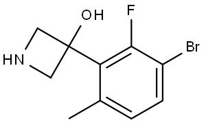 3-(3-Bromo-2-fluoro-6-methylphenyl)-3-azetidinol Structure