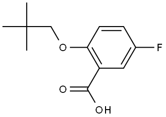 2-(2,2-Dimethylpropoxy)-5-fluorobenzoic acid Structure