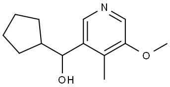 α-Cyclopentyl-5-methoxy-4-methyl-3-pyridinemethanol Structure