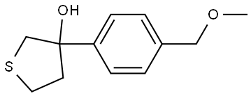 Tetrahydro-3-[4-(methoxymethyl)phenyl]thiophene-3-ol Structure