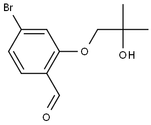 4-Bromo-2-(2-hydroxy-2-methylpropoxy)benzaldehyde Structure