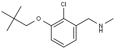 2-Chloro-3-(2,2-dimethylpropoxy)-N-methylbenzenemethanamine Structure