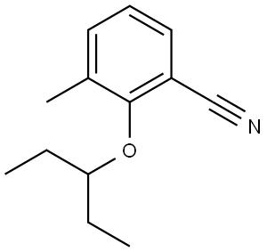 2-(1-Ethylpropoxy)-3-methylbenzonitrile Structure