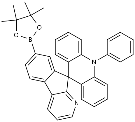 10-phenyl-7'-(4,4,5,5-tetramethyl-1,3,2-dioxaborolane-2-yl)-10H-spiro[acridin-9,9'-indeno[2,1-b]pyridine Structure