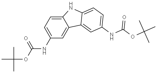 3,6-bis(tert-butoxycarbonylamino)carbazole Structure