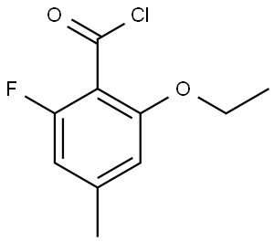 2-ethoxy-6-fluoro-4-methylbenzoyl chloride Structure