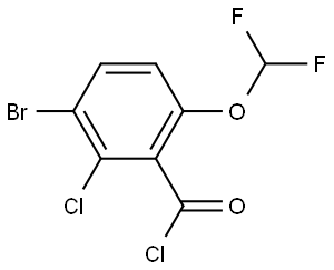 3-Bromo-2-chloro-6-(difluoromethoxy)benzoyl chloride 구조식 이미지