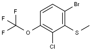 1-Bromo-3-chloro-2-(methylthio)-4-(trifluoromethoxy)benzene Structure