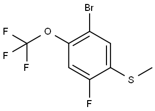 1-Bromo-4-fluoro-5-(methylthio)-2-(trifluoromethoxy)benzene Structure