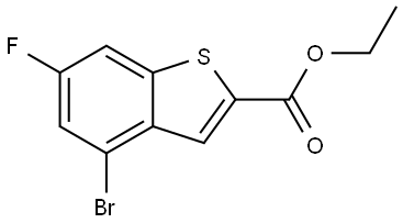 ethyl 4-bromo-6-fluorobenzo[b]thiophene-2-carboxylate 구조식 이미지