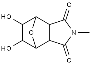 5,6-dihydroxy-2-methylhexahydro-1H-4,7-epoxyisoindole-1,3(2H)-dione Structure