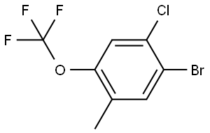 1-Bromo-2-chloro-5-methyl-4-(trifluoromethoxy)benzene Structure