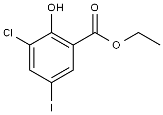 Ethyl 3-chloro-2-hydroxy-5-iodobenzoate Structure