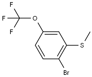 (2-bromo-5-(trifluoromethoxy)phenyl)(methyl)sulfane Structure