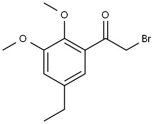 2-Bromo-1-(5-ethyl-2,3-dimethoxyphenyl)ethanone Structure