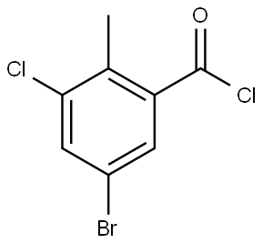 5-Bromo-3-chloro-2-methylbenzoyl chloride Structure