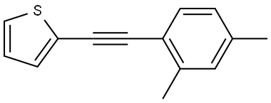 2-[2-(2,4-Dimethylphenyl)ethynyl]thiophene Structure