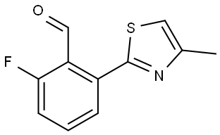 2-fluoro-6-(4-methylthiazol-2-yl)benzaldehyde Structure