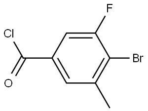 4-Bromo-3-fluoro-5-methylbenzoyl chloride Structure