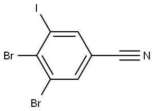 3,4-Dibromo-5-iodobenzonitrile Structure