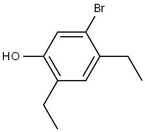 5-Bromo-2,4-diethylphenol Structure