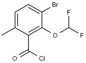 3-Bromo-2-(difluoromethoxy)-6-methylbenzoyl chloride Structure