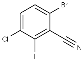 6-Bromo-3-chloro-2-iodobenzonitrile Structure