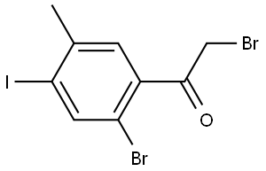 2-Bromo-1-(2-bromo-4-iodo-5-methylphenyl)ethanone Structure