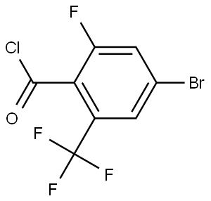 4-bromo-2-fluoro-6-(trifluoromethyl)benzoyl chloride Structure