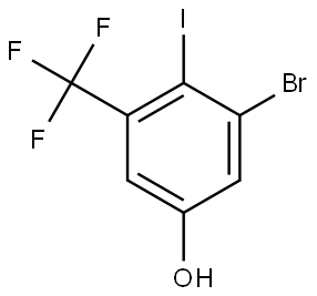 3-bromo-4-iodo-5-(trifluoromethyl)phenol Structure