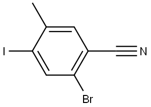 2-Bromo-4-iodo-5-methylbenzonitrile Structure