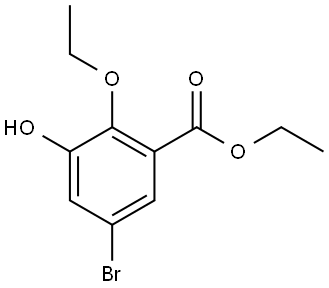 Ethyl 5-bromo-2-ethoxy-3-hydroxybenzoate Structure