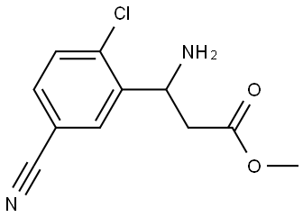 METHYL 3-AMINO-3-(2-CHLORO-5-CYANOPHENYL)PROPANOATE Structure