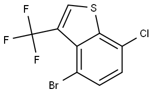 4-Bromo-7-chloro-3-(trifluoromethyl)benzo[b]thiophene Structure