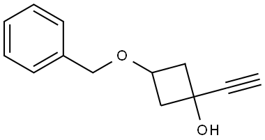 3-(benzyloxy)-1-ethynylcyclobutan-1-ol Structure