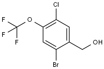Benzenemethanol, 2-bromo-5-chloro-4-(trifluoromethoxy)- Structure