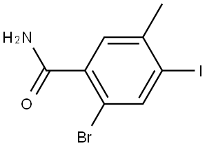 2-Bromo-4-iodo-5-methylbenzamide Structure