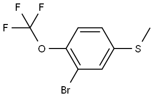 (3-bromo-4-(trifluoromethoxy)phenyl)(methyl)sulfane Structure