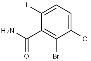 2-Bromo-3-chloro-6-iodobenzamide Structure