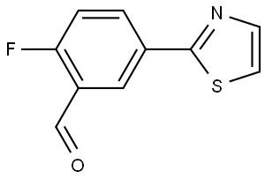 2-fluoro-5-(thiazol-2-yl)benzaldehyde Structure