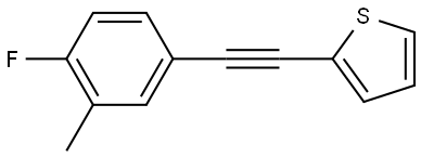 2-[2-(4-Fluoro-3-methylphenyl)ethynyl]thiophene Structure