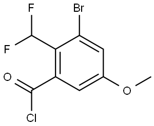 3-Bromo-2-(difluoromethyl)-5-methoxybenzoyl chloride Structure