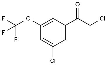 2-Chloro-1-[3-chloro-5-(trifluoromethoxy)phenyl]ethanone Structure