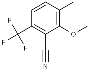 2-Methoxy-3-methyl-6-(trifluoromethyl)benzonitrile Structure