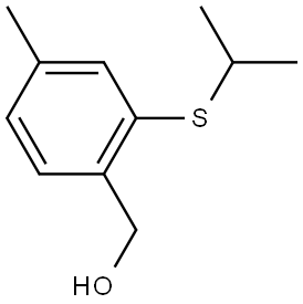 4-Methyl-2-[(1-methylethyl)thio]benzenemethanol Structure