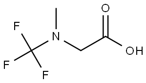 Glycine, N-methyl-N-(trifluoromethyl)- Structure