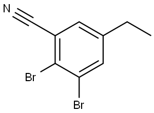 2,3-Dibromo-5-ethylbenzonitrile Structure